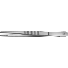 Anatomische Pinzette, gerade, standard, gerieft, 115 mm (4 1/2