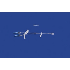 Mila, Bifuse Y-Verlängerungsset mit 2 MicroClaves®, 3 Klemmen, rotierendem männlichen Luer-Lock – 18 cm (7 Zoll) Länge – Ansaugvolumen = 0,2 ml pro Lumen